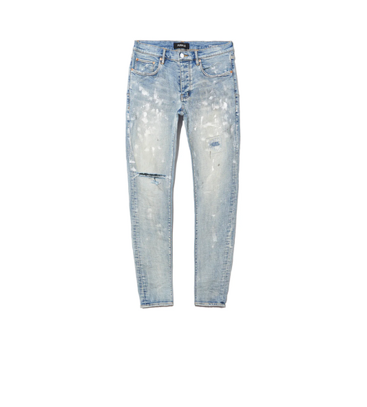 Purple Jeans Light Indigo Paint Blowout