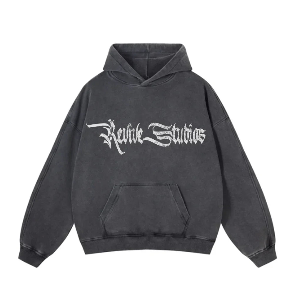REVIVE STUDIOS PULL OVER HOODIE BLACK