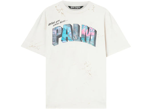 Palm Angels Palm Sign Print T-shirt White/Multi