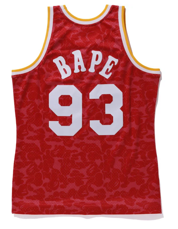 BAPE x Mitchell & Ness Rockets Camo Basketball Swingman Jersey