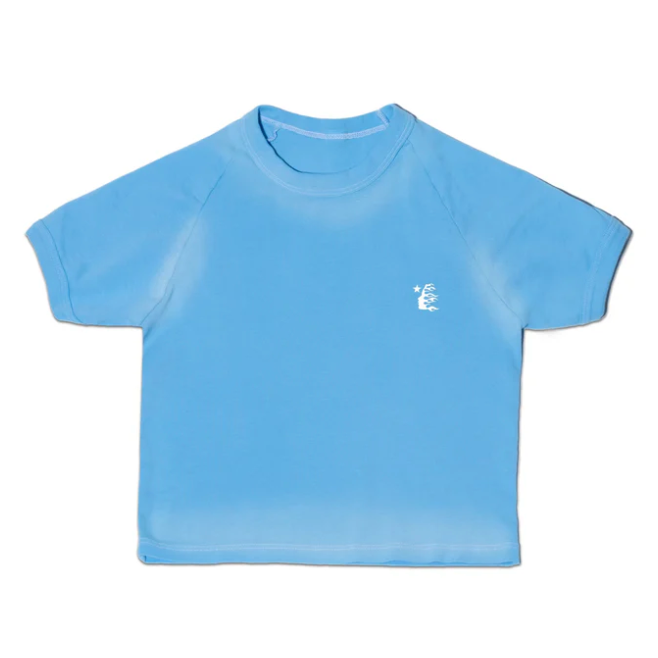 Hellstar Studios Crop Womens Top  Lt Blue