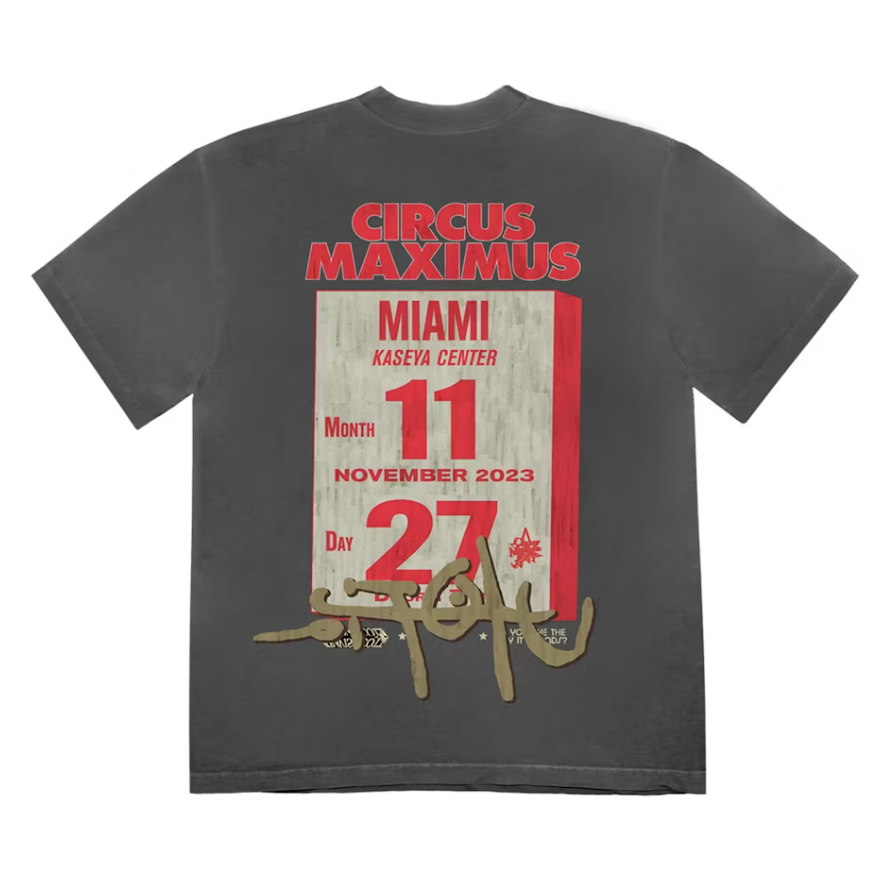 Travis Scott Miami Circus Maximus Tee Black