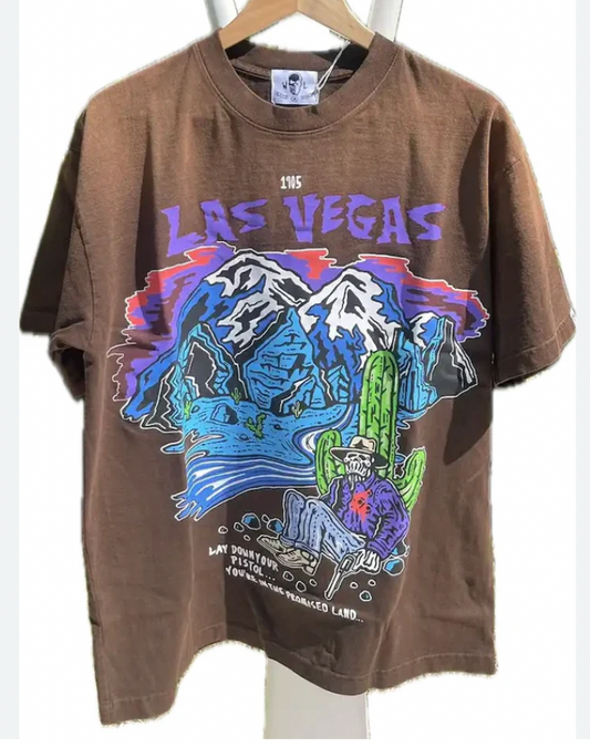 Warren Lotas Las Vegas T-Shirt Brown