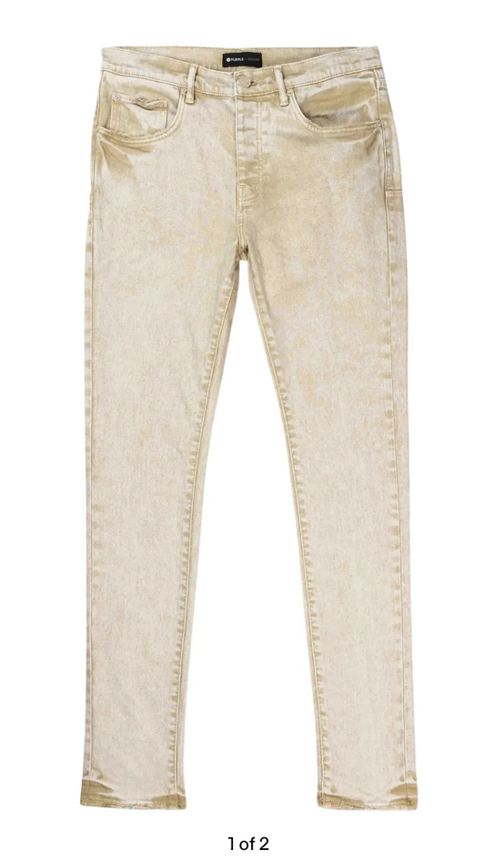 Purple Denim Low Rise Skinny Jeans Khaki