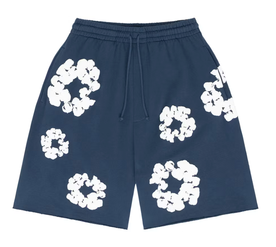 Denim Tears The Cotton Wreath Shorts Navy