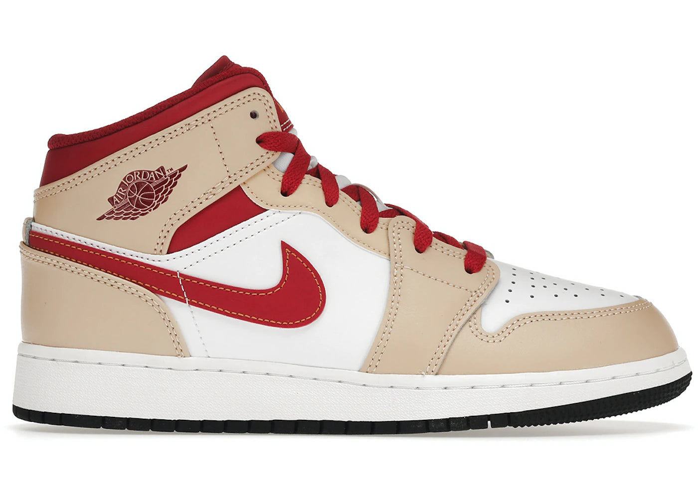 Jordan 1 Mid Light Curry Cardinal GS
